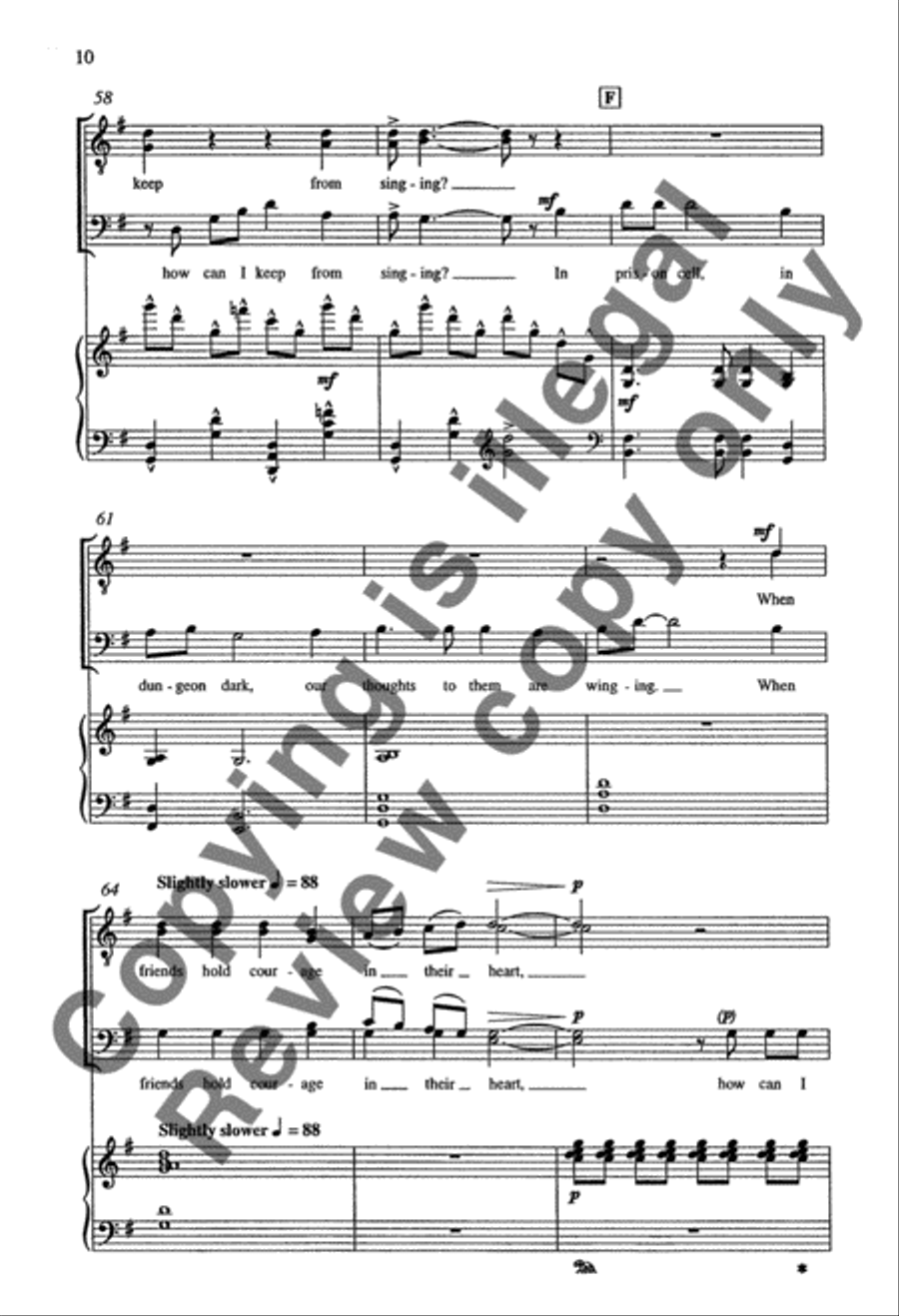 How Can I Keep from Singing? TTBB scores gallery preview page 9