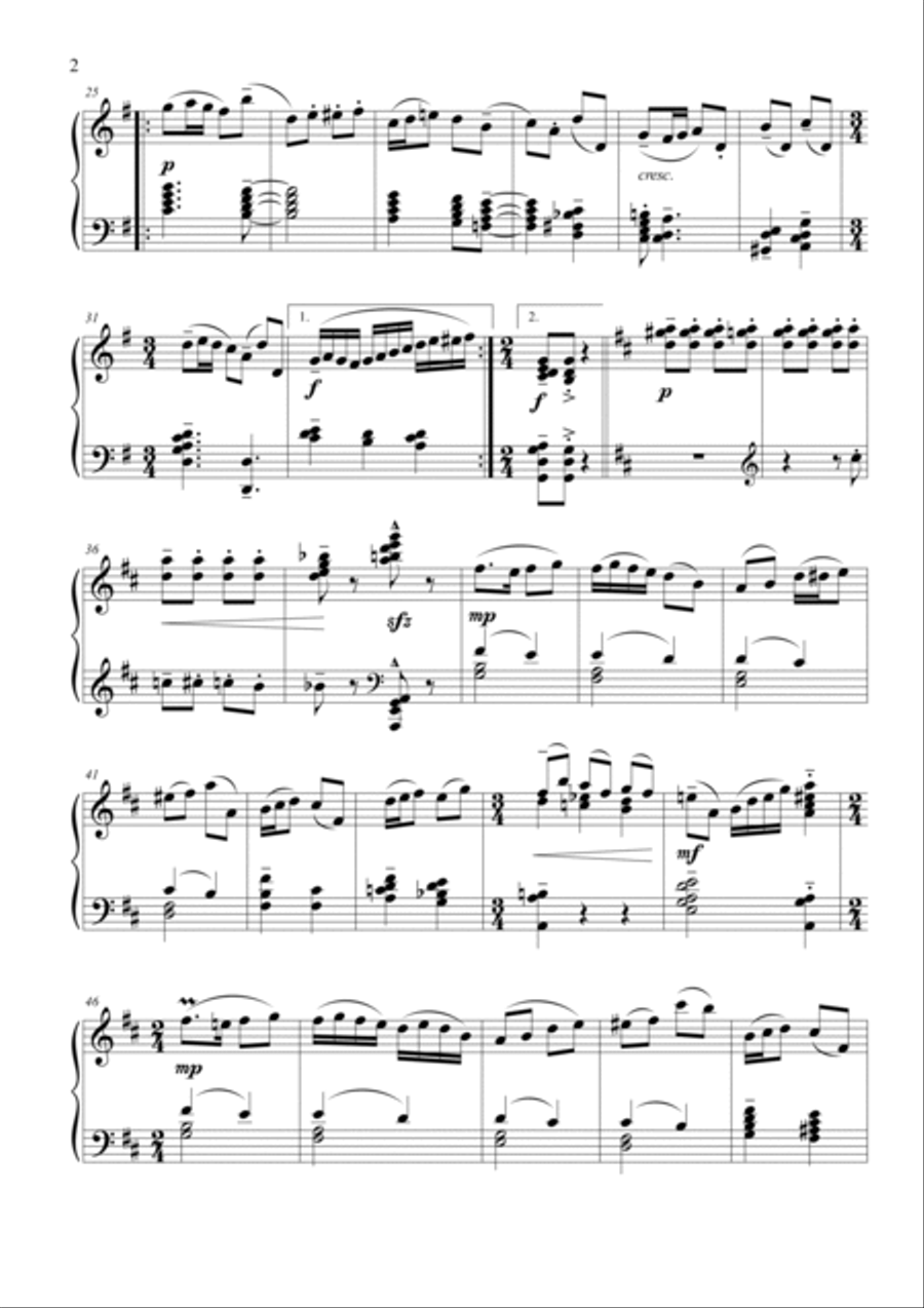 Prelude No.2 ( The Polka Chase) Piano Solo scores gallery preview page 3