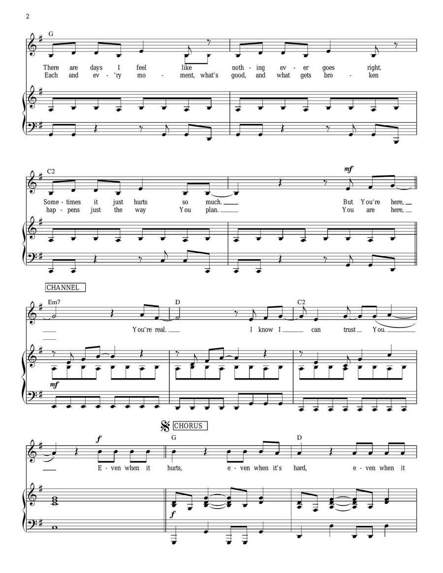 Steady My Heart Steady My Heart Piano, Vocal, Guitar scores gallery preview page 2