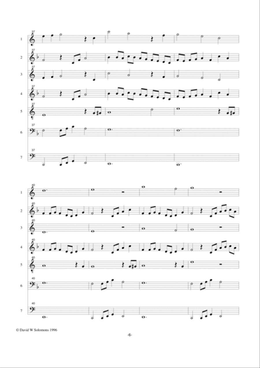 Serenata nella residenza estiva (Serenade in the summer residence) for ocarina septet ocarina scores gallery preview page 6