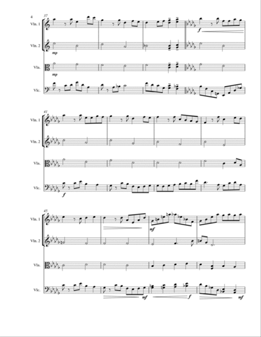 The U.S. Visited - String Quartet String Quartet scores gallery preview page 6