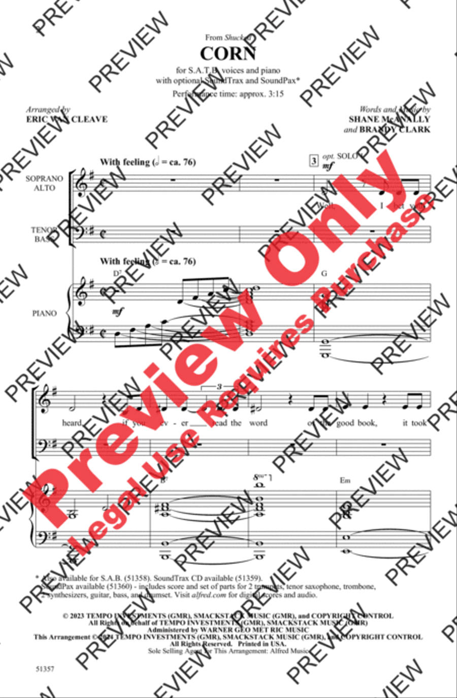 Corn 4-Part scores gallery preview page 2