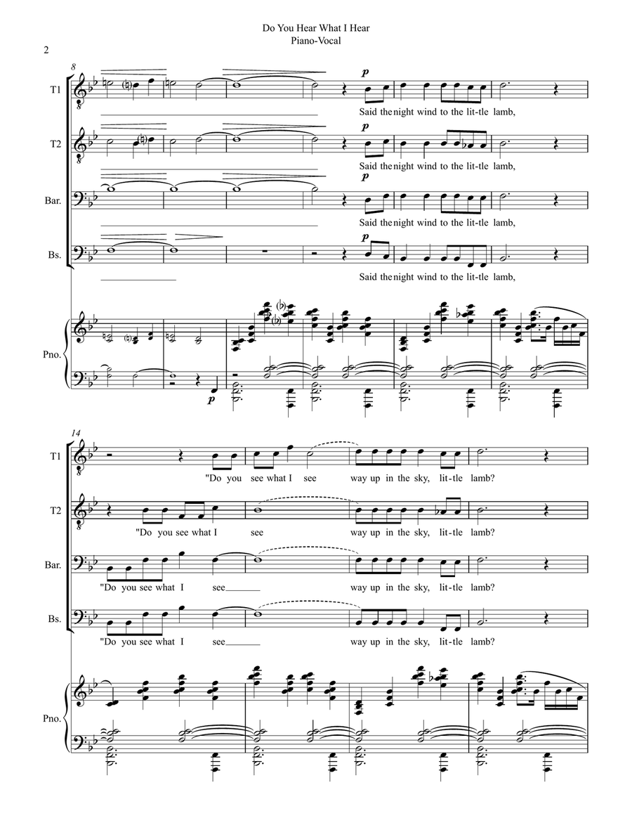 Do You Hear What I Hear Do You Hear What I Hear TTBB scores gallery preview page 2