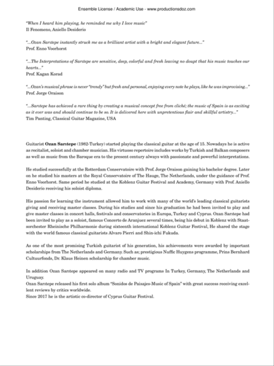 Caserio La Candelaria Classical Guitar scores gallery preview page 2