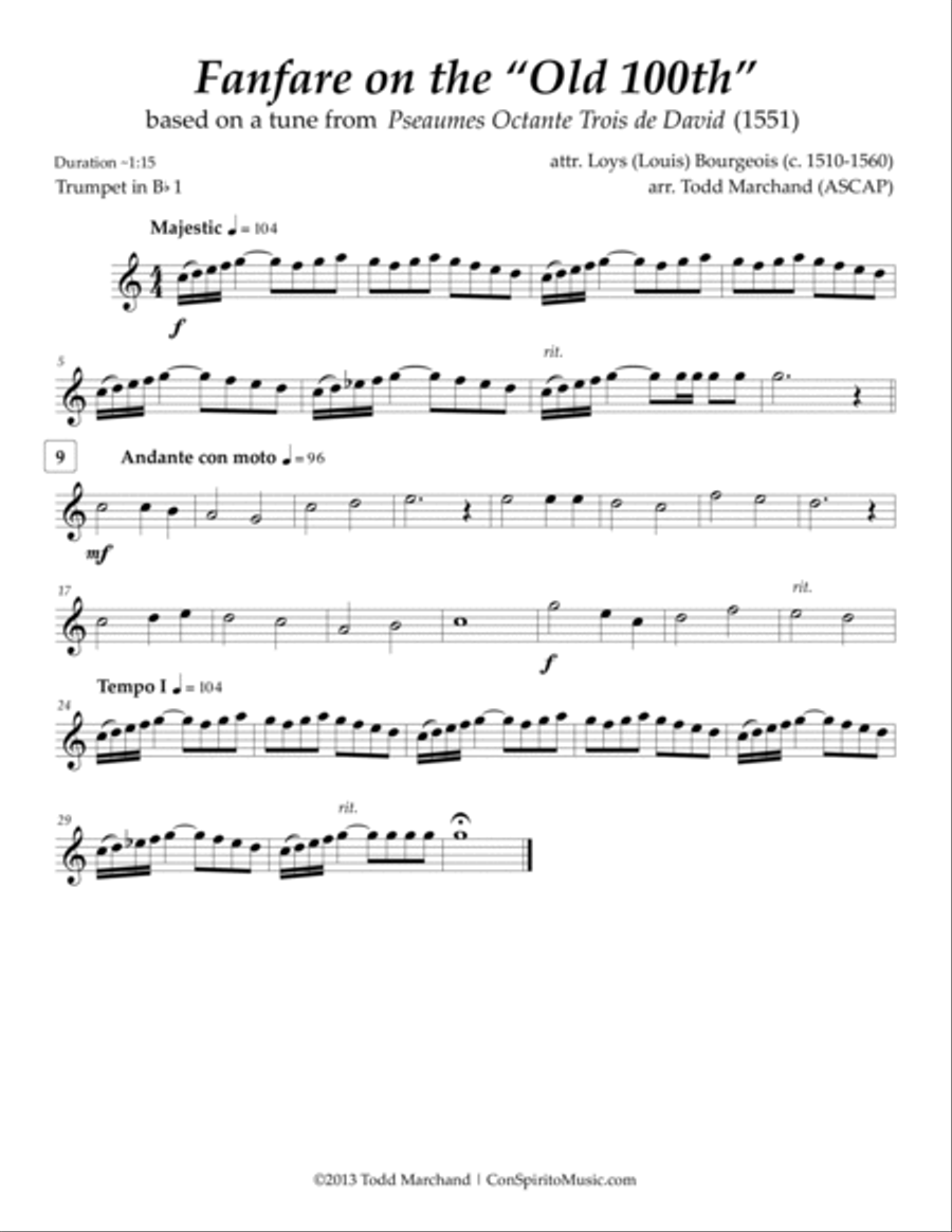 Fanfare on the 'Old Hundredth'