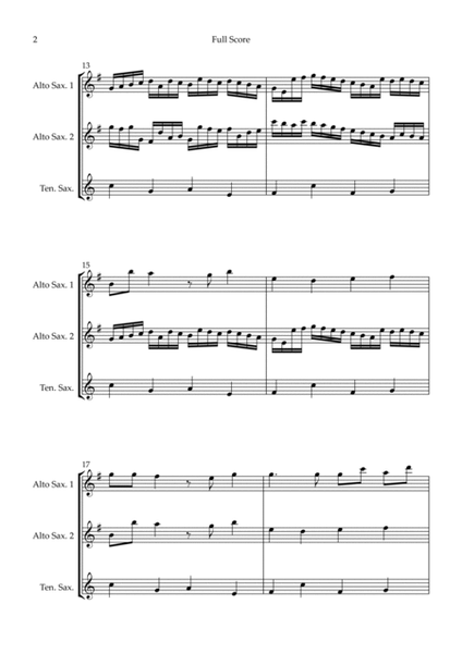 Canon - Johann Pachelbel (Wedding/Reduced Version) for Saxophone Trio image number null