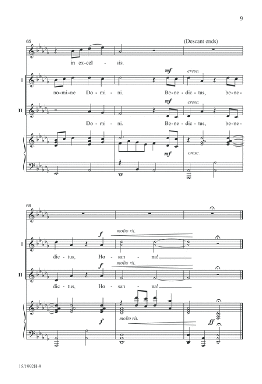 Benedictus Benedictus 2-Part scores gallery preview page 9