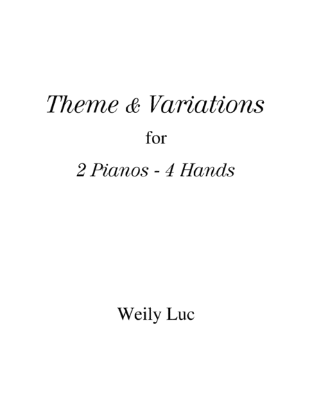 "Theme & Variations" for 2 pianos 4 hands image number null