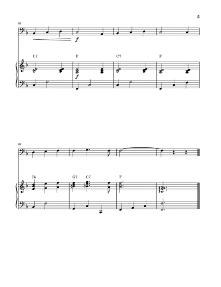 My Wild Irish Rose (Cello and Piano) Piano scores gallery preview page 5