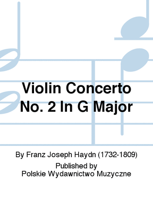 Book cover for Violin Concerto No. 2 In G Major