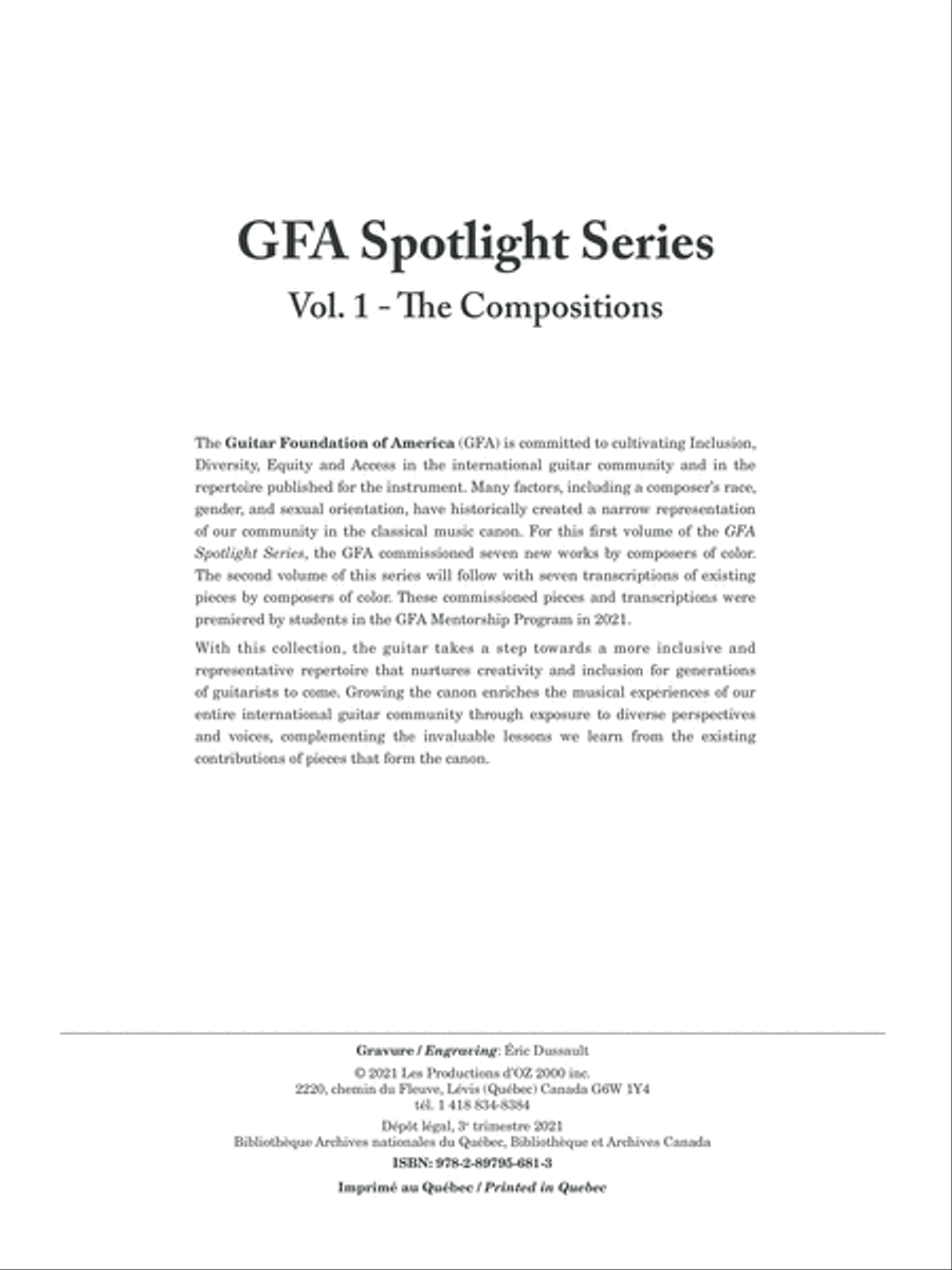 GFA Spotlight Series, vol. 1, compositions Classical Guitar scores gallery preview page 2