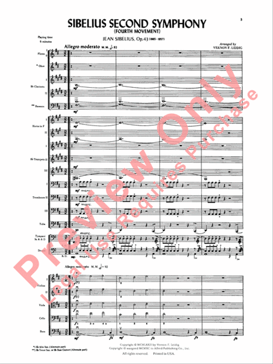 Sibelius's 2nd Symphony, 4th Movement