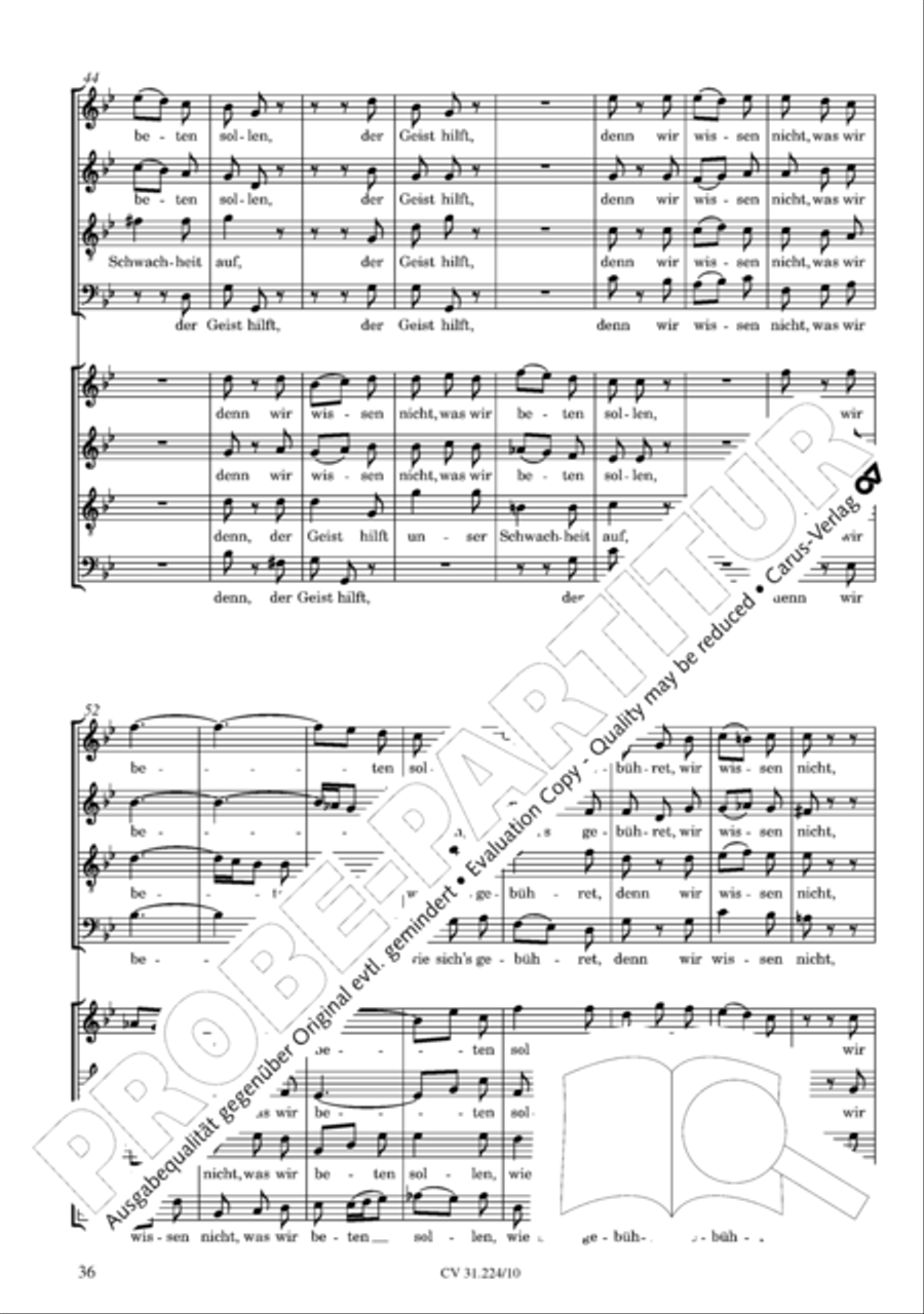The complete motets (without Bc) Choir scores gallery preview page 43