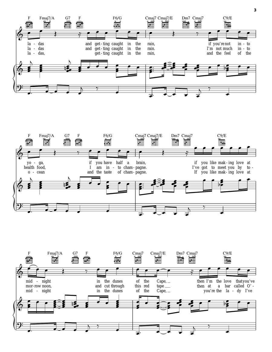 Escape (The Piña Colada Song) Piano, Vocal, Guitar scores gallery preview page 3