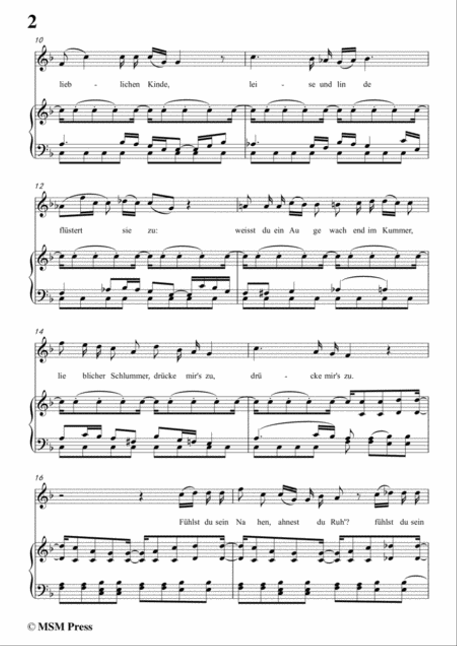 Schubert-Bertha's Lied in der Nacht(Bertha's Night Song),D.653,in F Major,for Voice&Piano Voice scores gallery preview page 4
