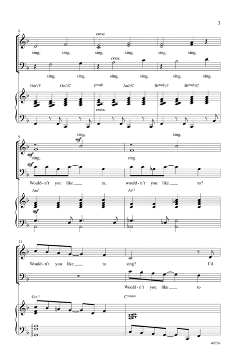 I'd Like to Teach the World to Sing Choir scores gallery preview page 2