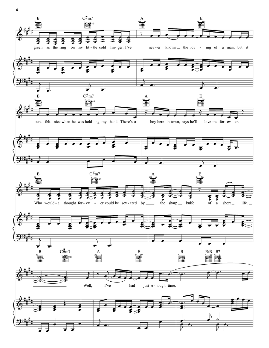 If I Die Young Acoustic Guitar scores gallery preview page 4