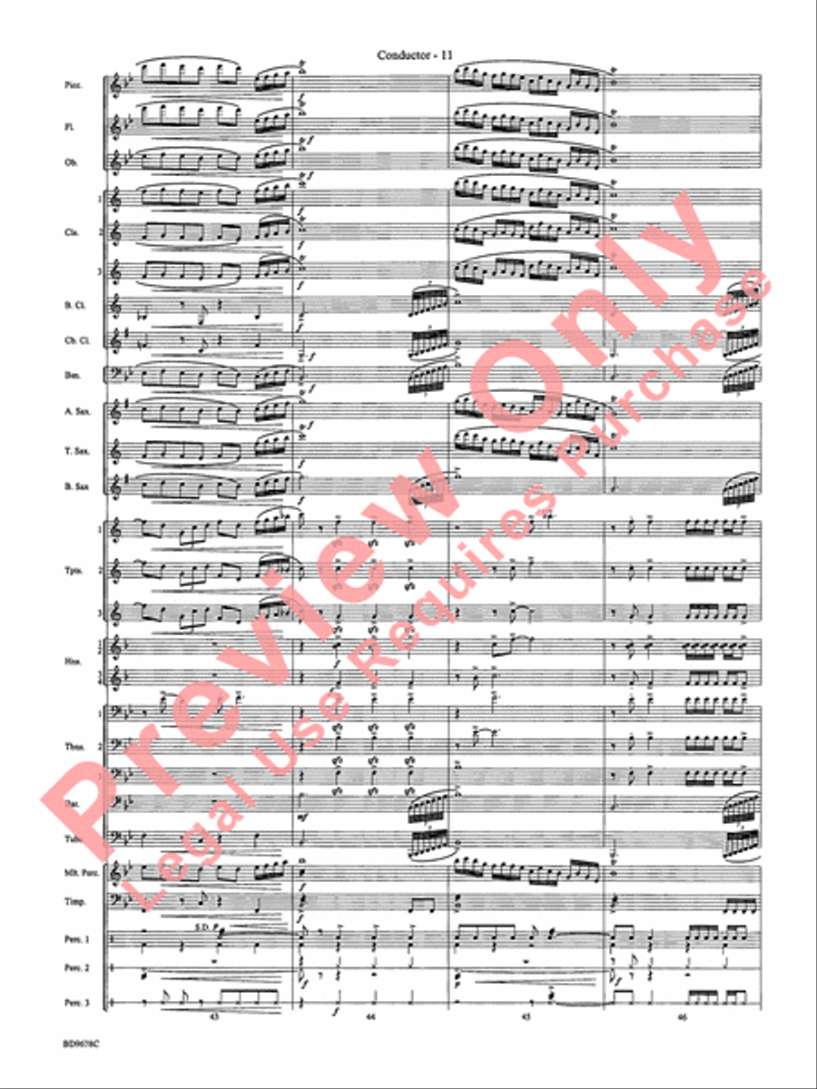 Through the Vulcan's Eye Concert Band scores gallery preview page 14