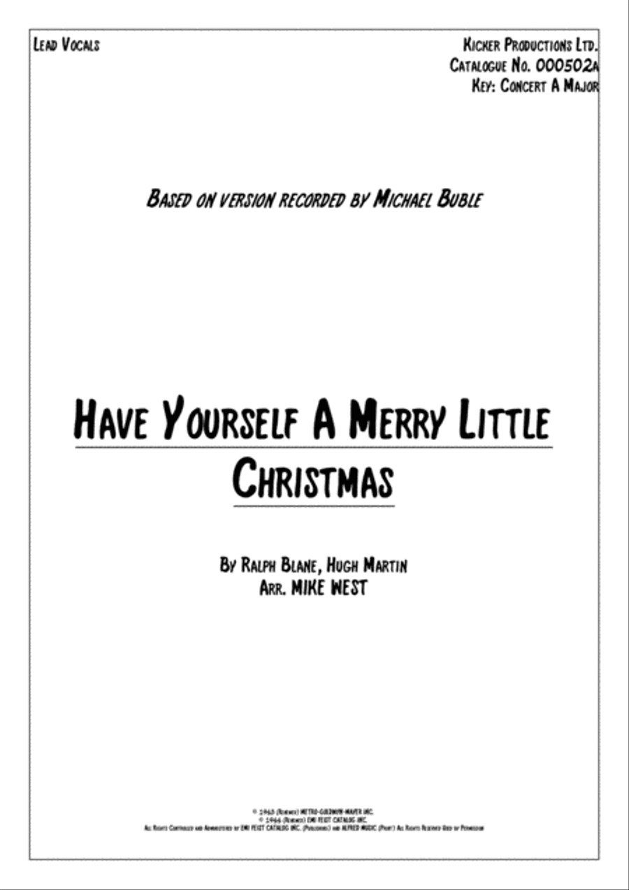 Have Yourself A Merry Little Christmas TB scores gallery preview page 1
