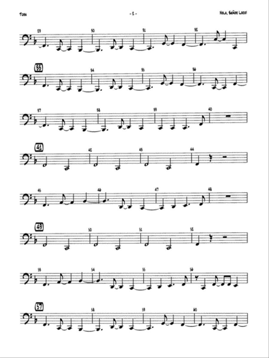 Hola, Señor Loco!: Tuba Jazz Ensemble scores gallery preview page 2