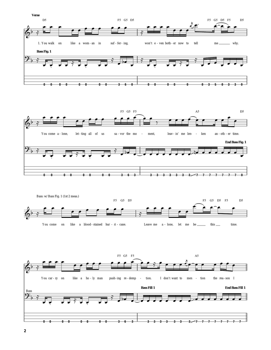 Stricken Acoustic Guitar scores gallery preview page 2