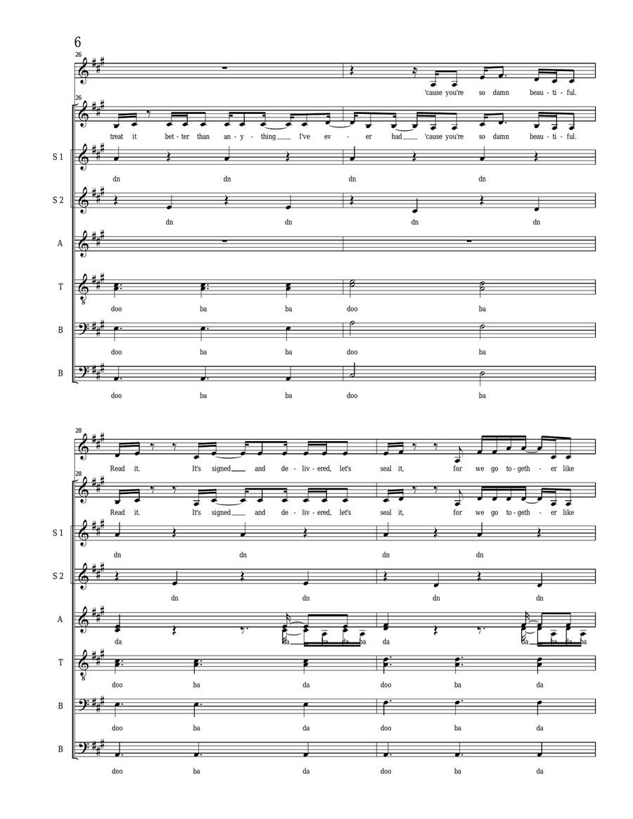 Brighter Than The Sun Divisi scores gallery preview page 6