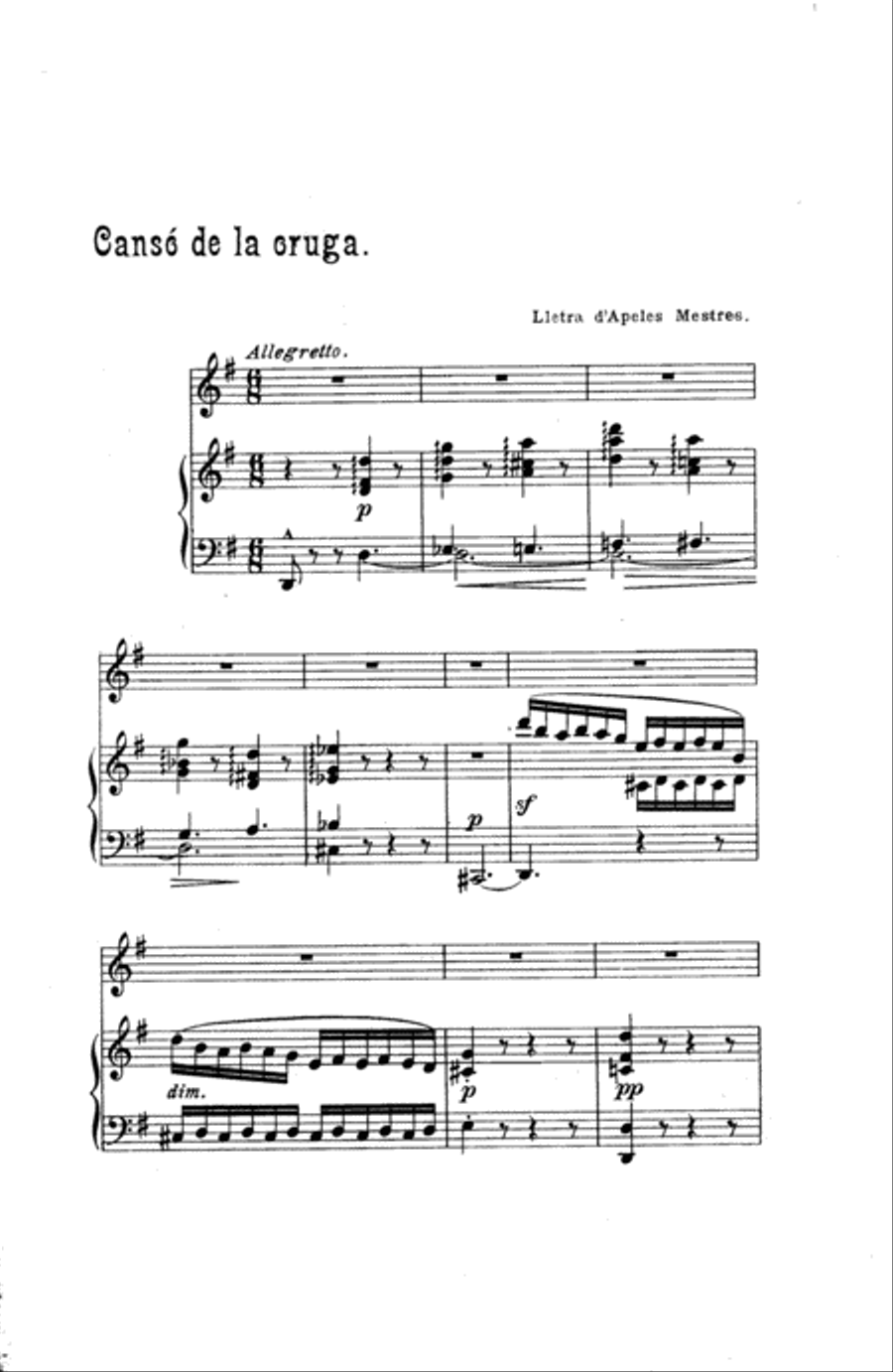 Cançó de l'eruga Cançó de l'eruga Voice scores gallery preview page 3