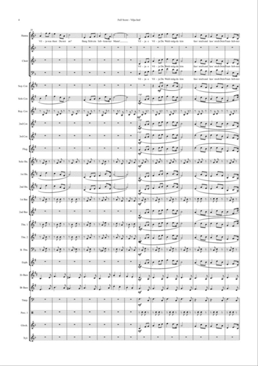 Vilja Lied Brass Band scores gallery preview page 5