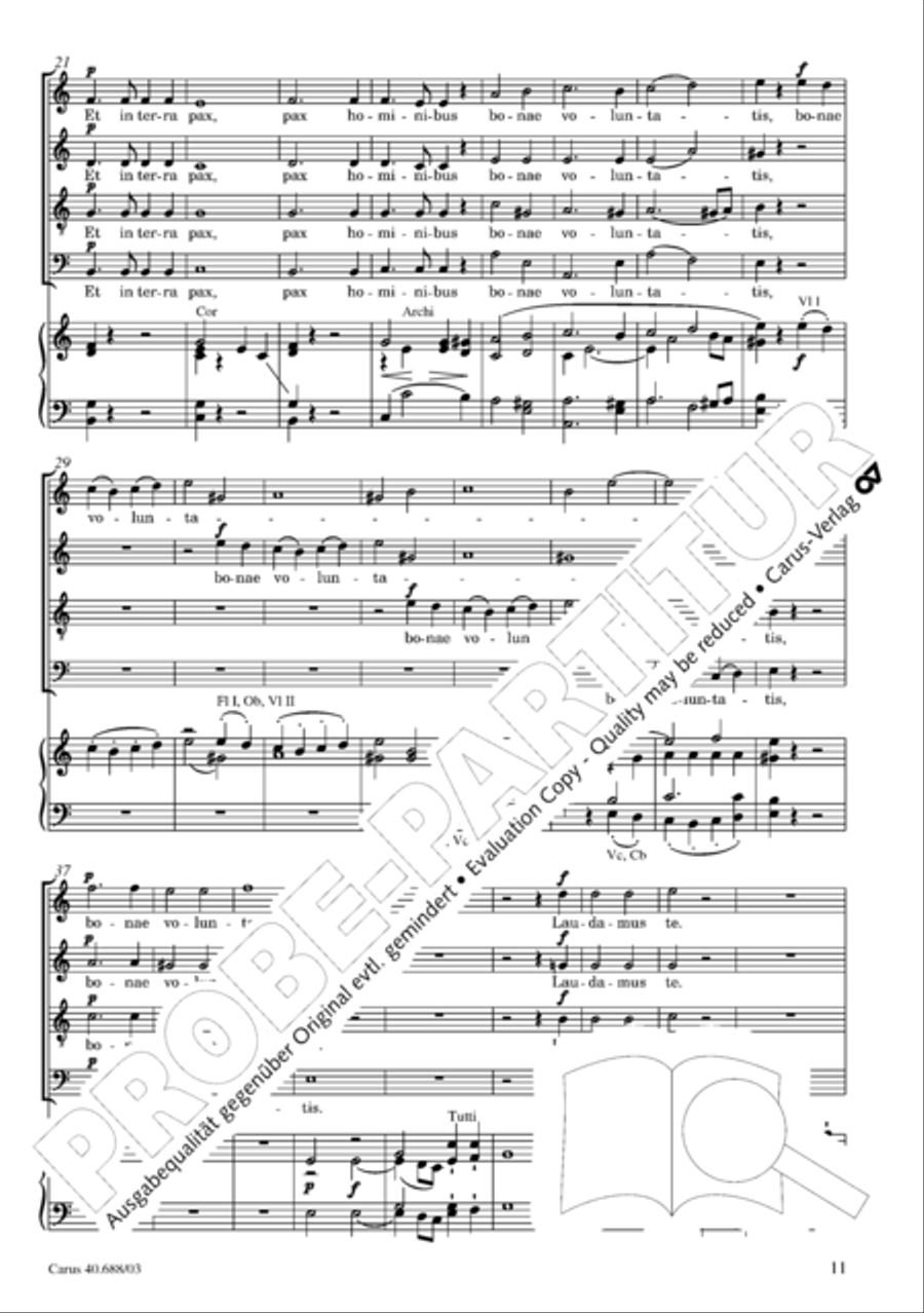 Mass in C Major 4-Part scores gallery preview page 12