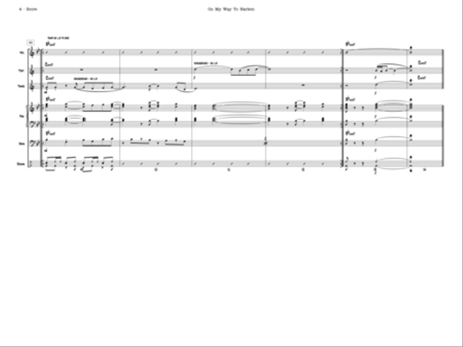 On My Way To Harlem Jazz Ensemble scores gallery preview page 4