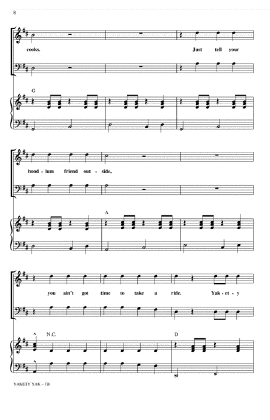 Yakety Yak (arr. Roger Emerson) TB scores gallery preview page 7