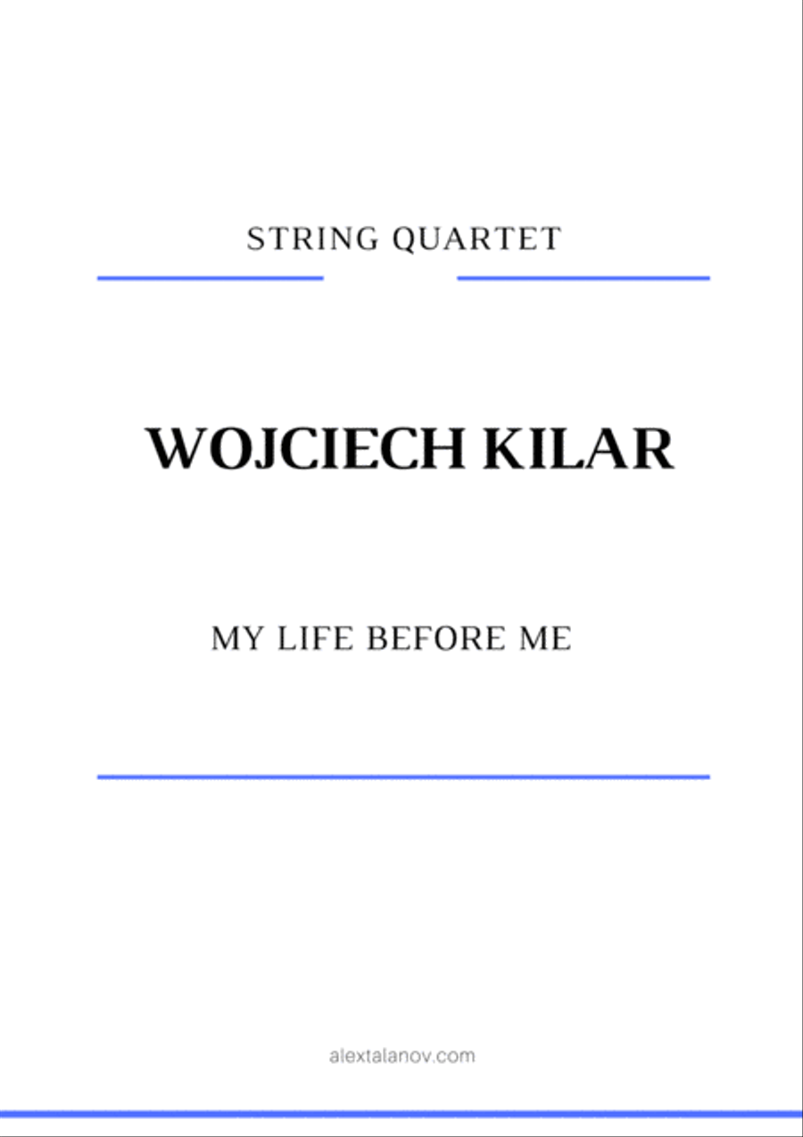 My Life Before Me String Quartet scores gallery preview page 1