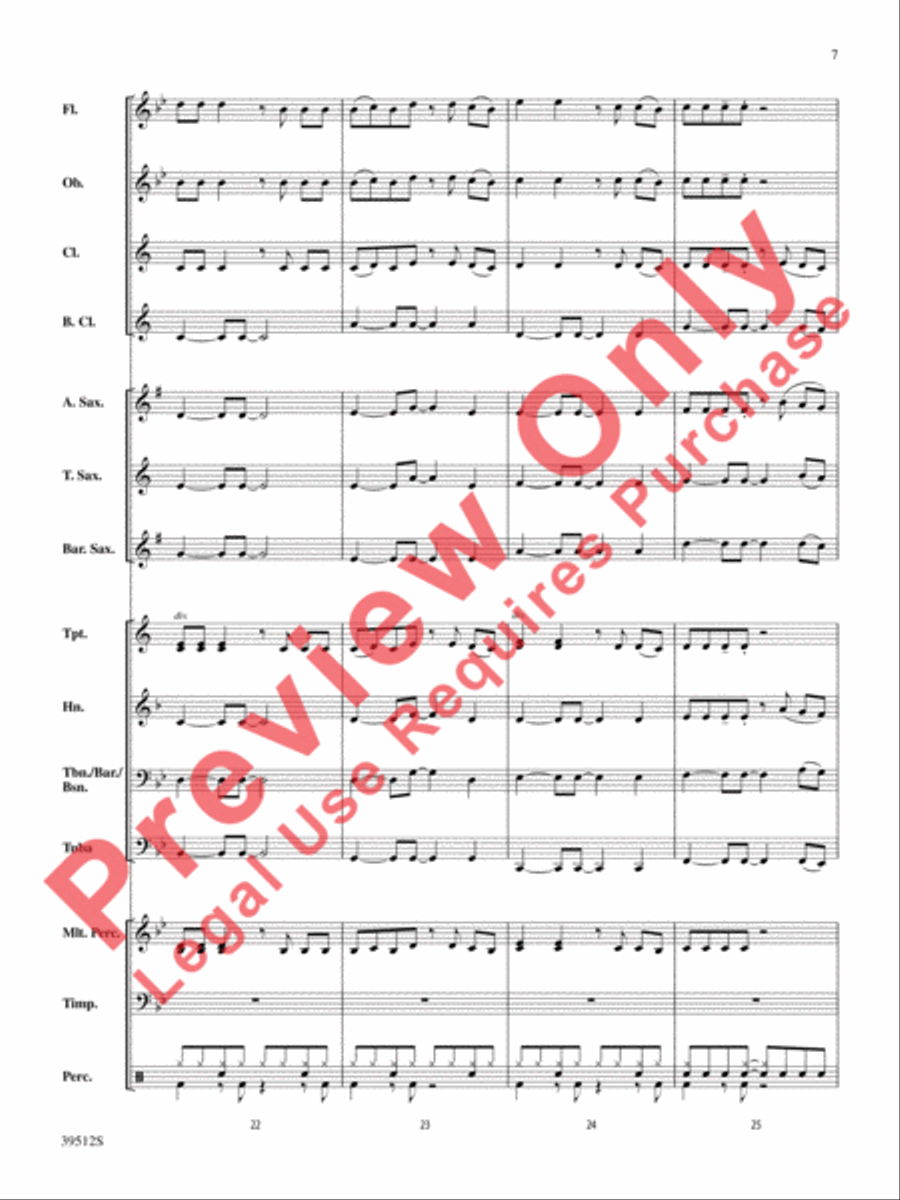 Dumb Love Concert Band scores gallery preview page 8