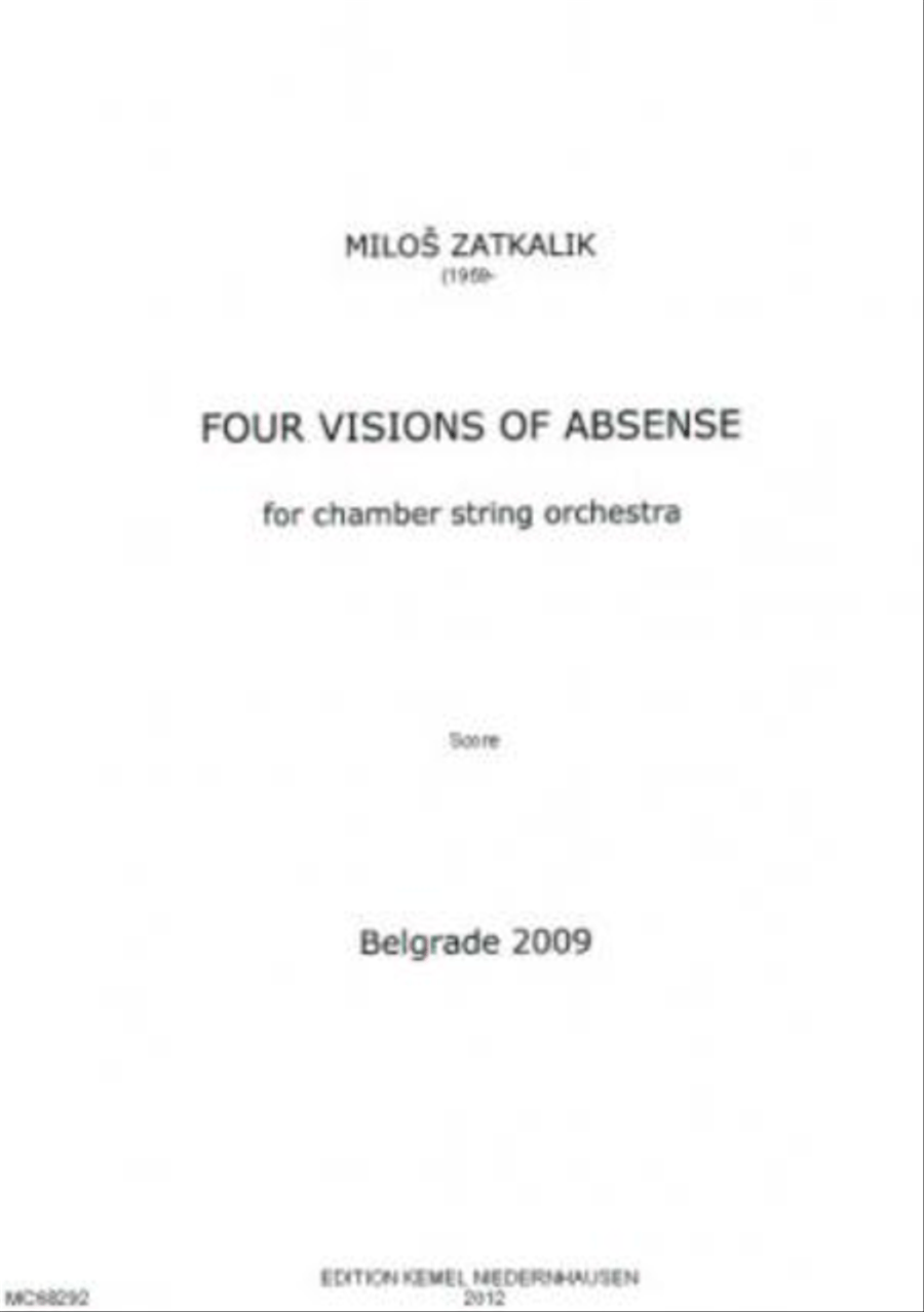Four visions of absense String Orchestra scores gallery preview page 1