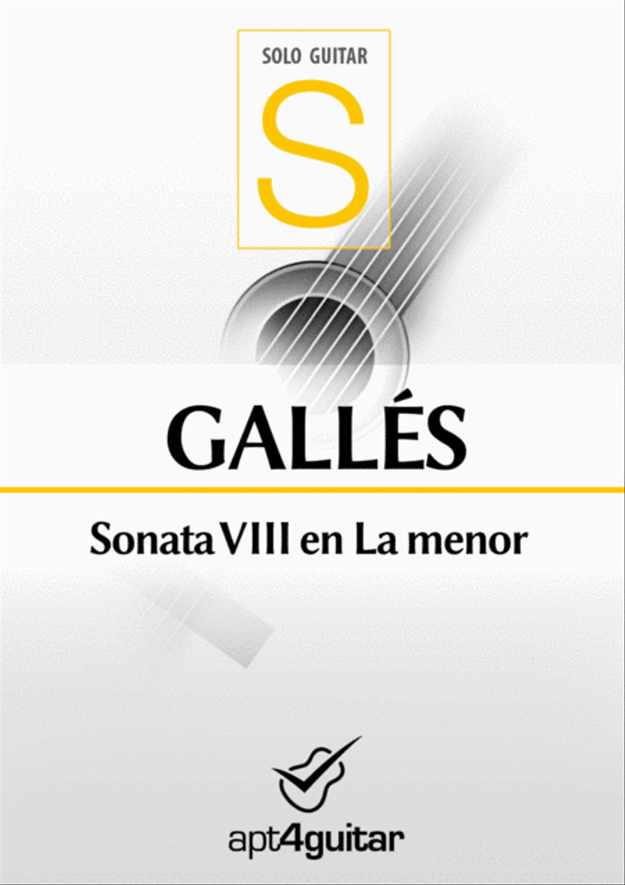 Sonata VIII en La menor Acoustic Guitar scores gallery preview page 1