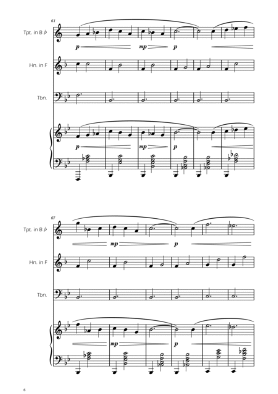 Gymnopedie No. 1 - Brass Trio Brass Trio scores gallery preview page 6