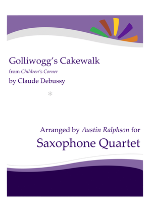 Book cover for Golliwogg's Cakewalk - sax quartet