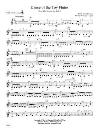 Dance of the Toy Flutes: 3rd Violin (Viola [TC])