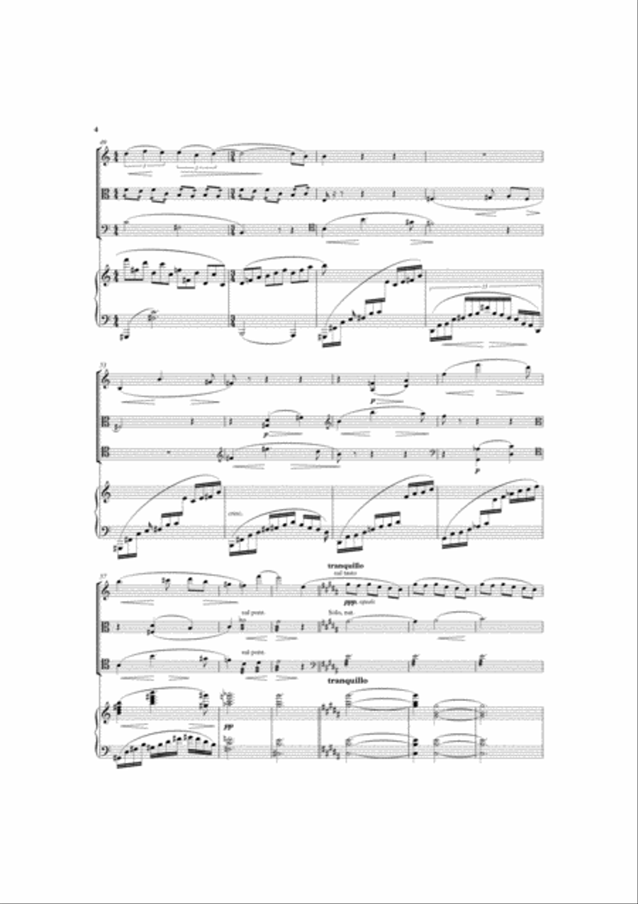 Quartet for Violin, Viola, Cello, and Piano Piano Quartet scores gallery preview page 5