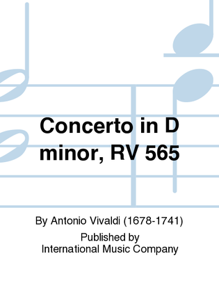 Book cover for Concerto In D Minor, Rv 565