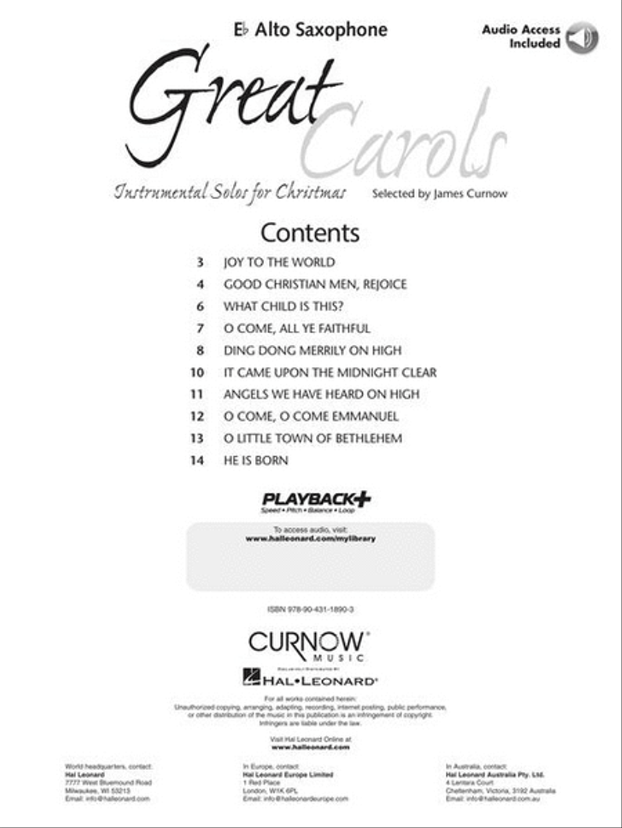 Great Carols Alto Saxophone scores gallery preview page 3