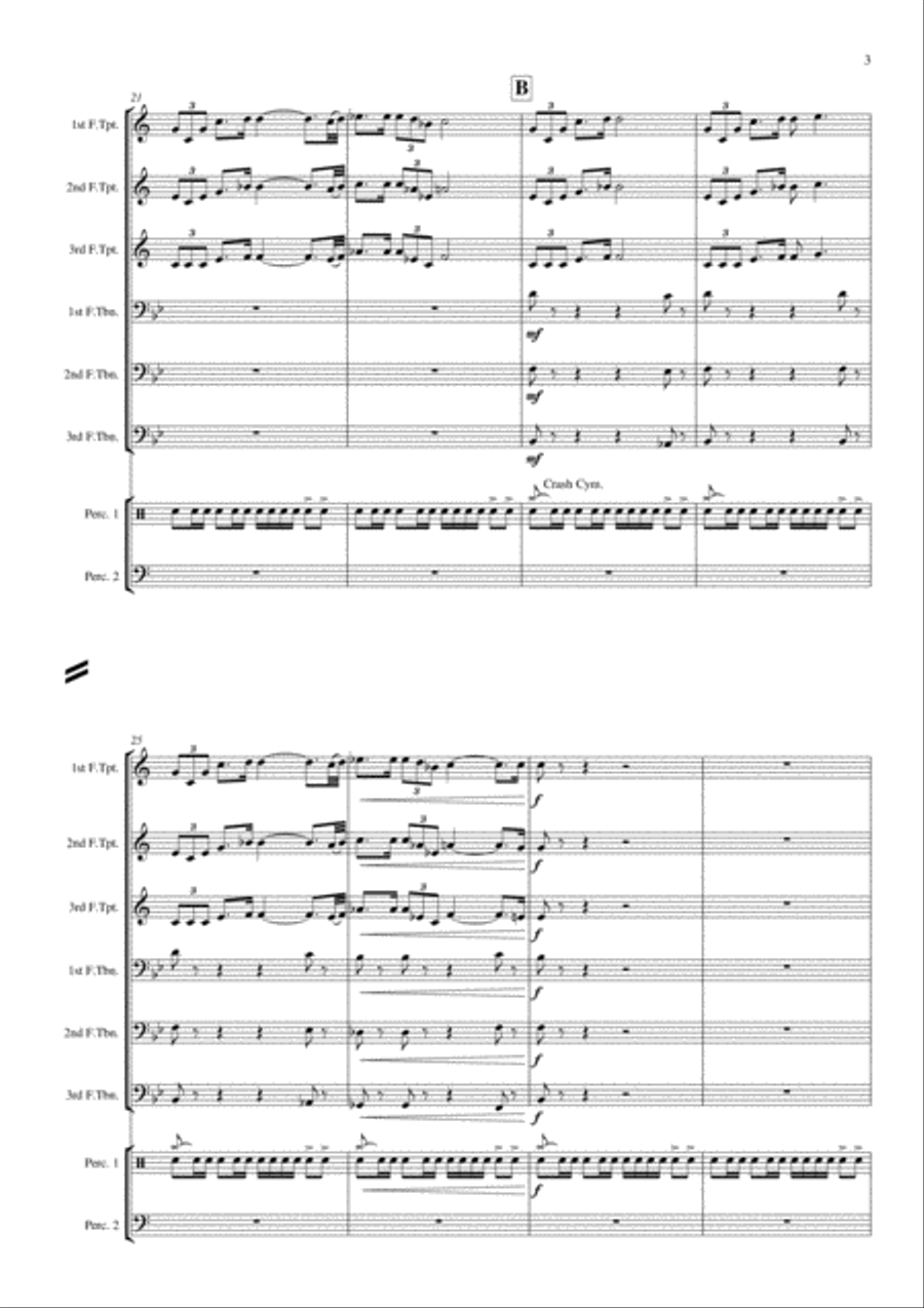 Fanfare: Starter for Ten (Rob Bushnell) - Brass and Percussion Baritone Horn TC scores gallery preview page 6
