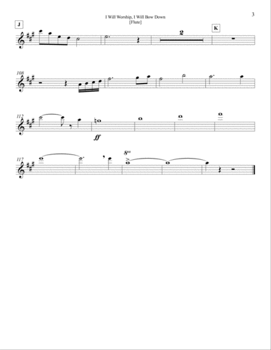 I Will Worship, I Will Bow Down, orchestral parts Large Ensemble scores gallery preview page 3