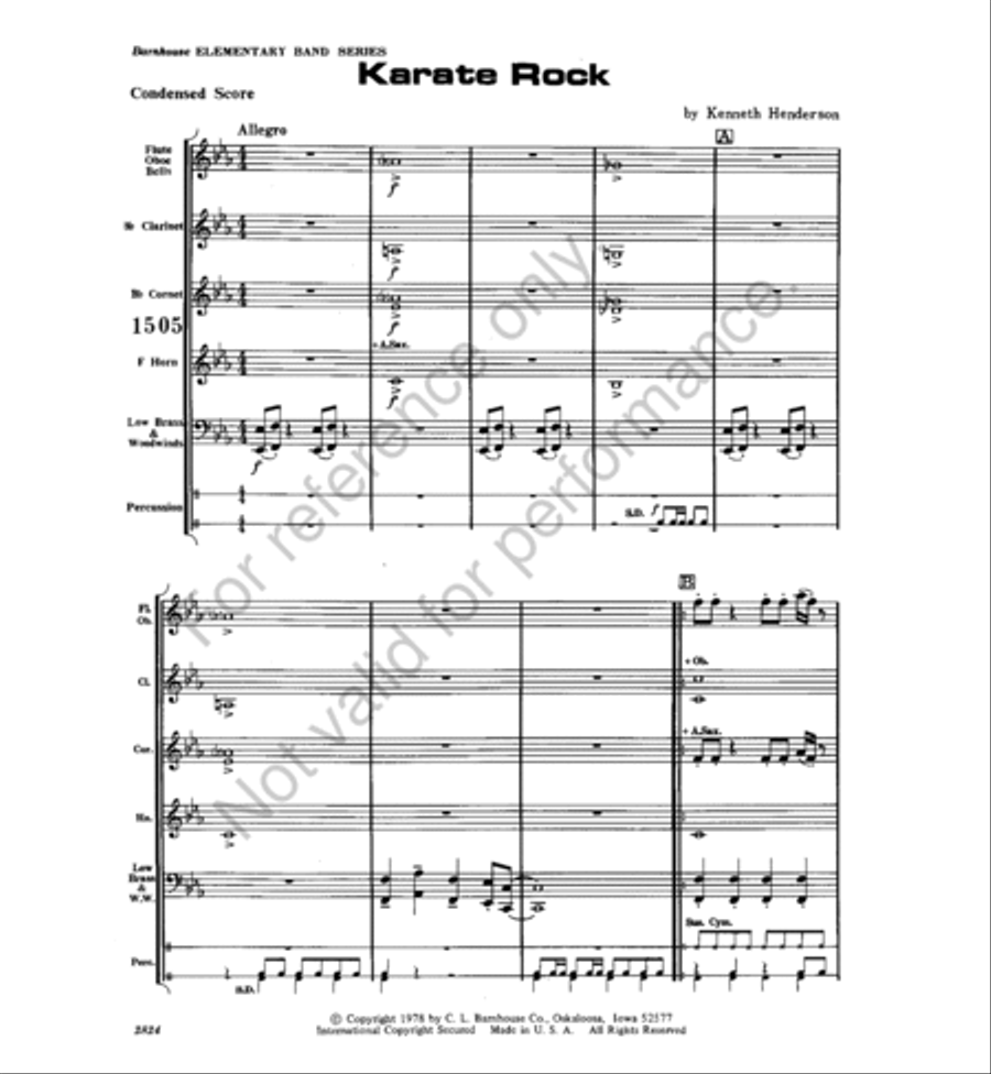 Karate Rock Concert Band scores gallery preview page 2
