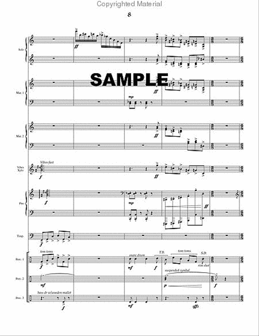Rimbasly (percussion ensemble set) Percussion Ensemble scores gallery preview page 6