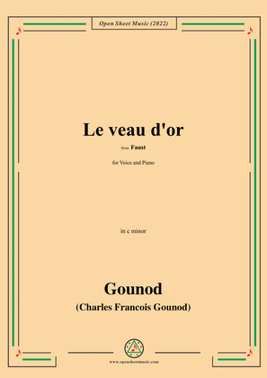 Book cover for Gounod-Le veau d'or,from 'Faust,CG 4'
