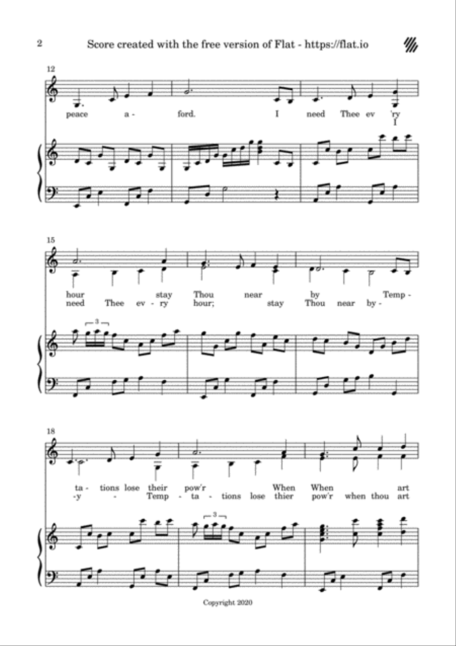 I Need Thee Every Hour Small Ensemble scores gallery preview page 3