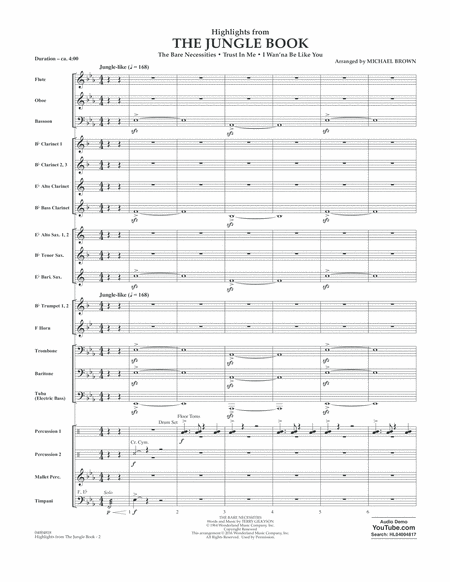 Highlights from The Jungle Book - Conductor Score (Full Score)