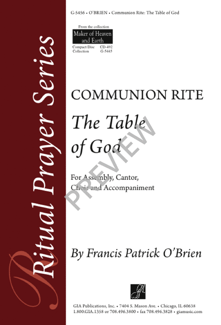 The Table of God: Fraction Rite and Communion Song