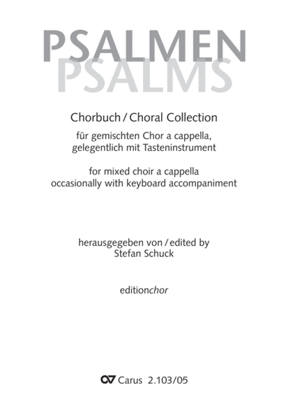 Psalms. Choral Collection for mixed voices
